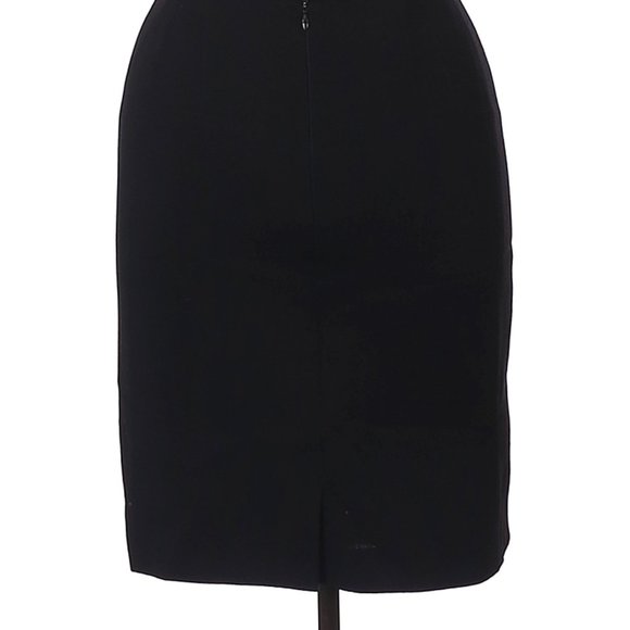 LOUIS FERAUD Black 100% Wool Below-Knee-Length Lined Straight Skirt Size 14 US - Picture 6 of 6